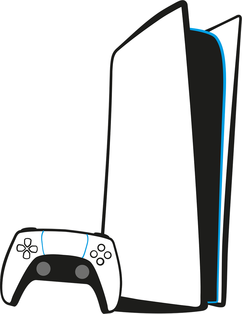 Console PlayStation 5 sobre mesa, ilustrando teste de energia elétrica